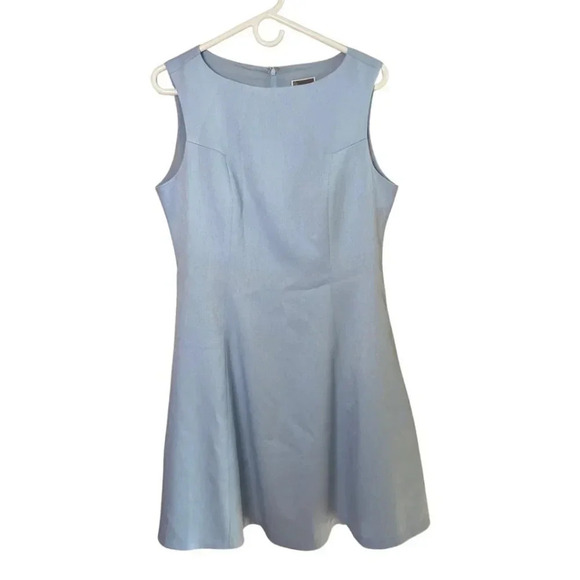 Chelsea28 Powder Blue Rear Zip Sleeveless Career Dress NEW FLAW Size L - Picture 1 of 12